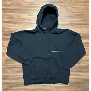 LONELY GHOST I Love You Say It Back Black Hoodie Sweatshirt Graphic Men Size M